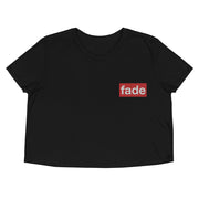 fade (RWEL) Women's Embroidered Flowy Crop Tee