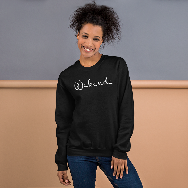 Hood Theory Memes (Wakanda-White-W) Unisex Crew Neck Sweatshirt