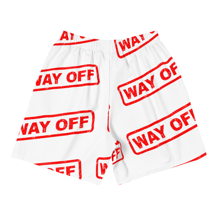 Hood Theory Memes (WAY OFF-Red) All-Over Print Men's Athletic Long Shorts