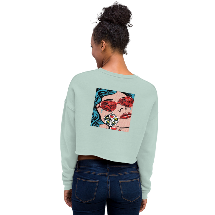 Hood Theory x James Caimen (it's a freeze!) Women's Crop Sweatshirt