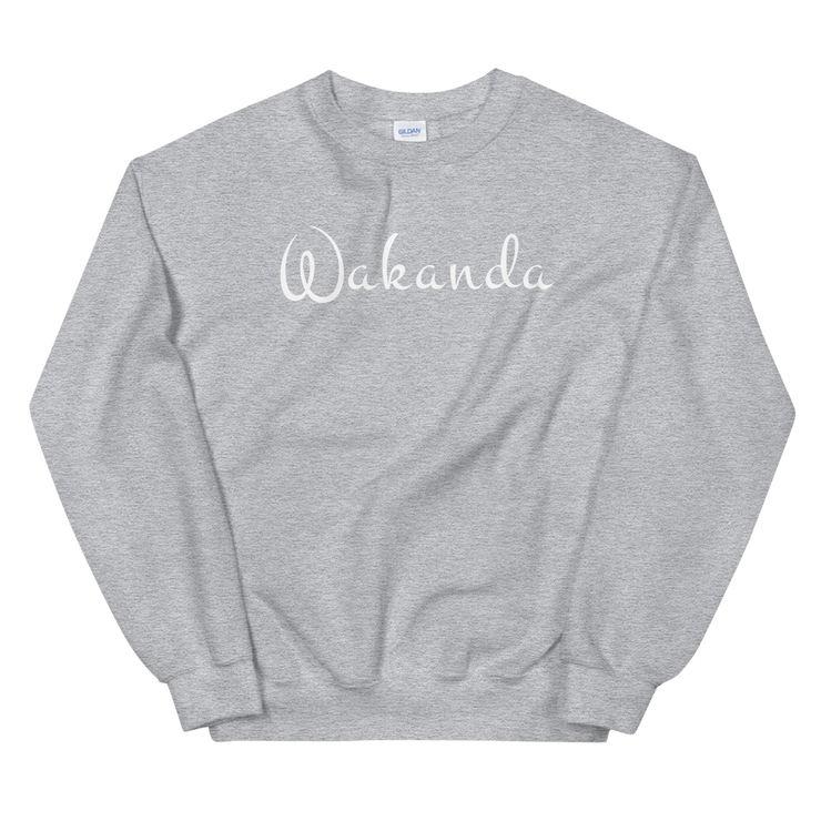 Hood Theory Memes (Wakanda-White-W) Unisex Crew Neck Sweatshirt