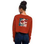 Hood Theory x James Caimen (it's a freeze!) Women's Crop Sweatshirt