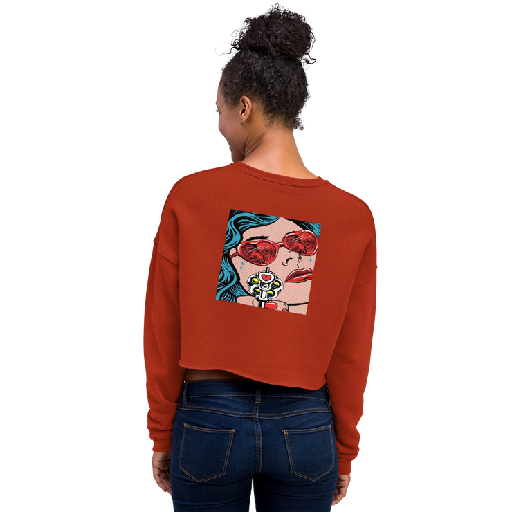 Hood Theory x James Caimen (it's a freeze!) Women's Crop Sweatshirt