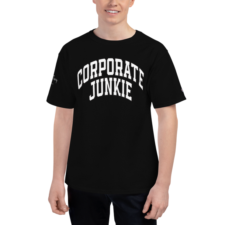 Hood Theory Memes (Corporate Junkie-Whi, Whi L) Men's Champion T-Shirt