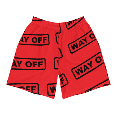 Hood Theory Memes (WAY OFF-Black) All-Over Print Men's Athletic Long Shorts