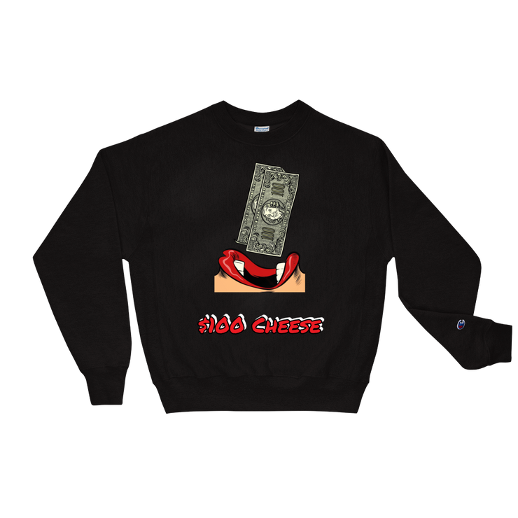 Hood Theory x James Caimen ($100 CHEESE) Men's Champion Sweatshirt