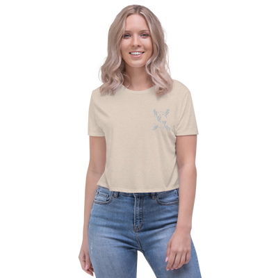 Hood Theory x James Caimen (G-WWEL) Women's Embroidered Flowy Crop Tee