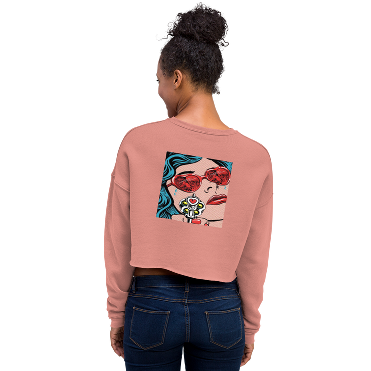 Hood Theory x James Caimen (it's a freeze!) Women's Crop Sweatshirt