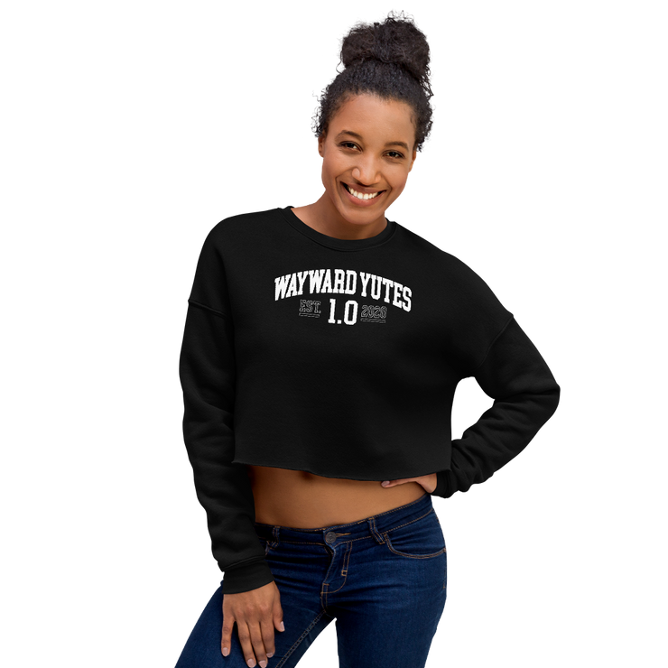 Hood Theory Memes (WAYWARD YUTES-WL) Women's Crop Sweatshirt