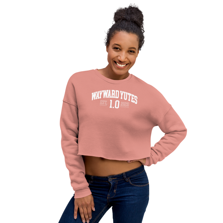 Hood Theory Memes (WAYWARD YUTES-WL) Women's Crop Sweatshirt