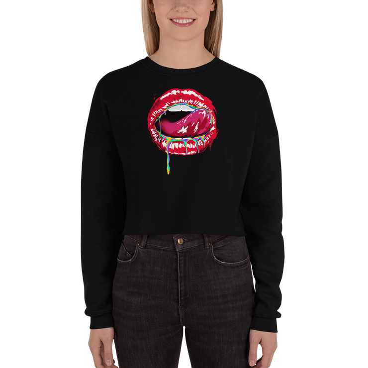 Hood Theory x James Caimen (TD) Women's Crop Sweatshirt